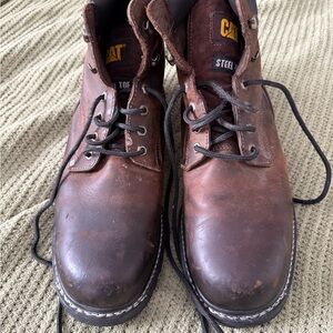 Men's Caterpillar Brown Steel Toe Boots